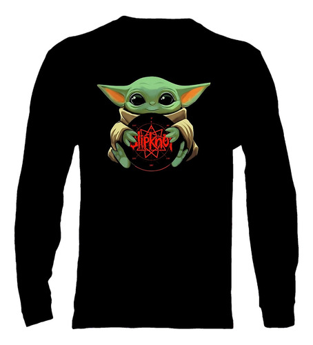 Polera Manga Larga Star Wars - Ver 16 - Baby Yoda Slipknot