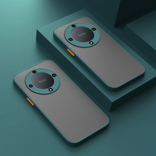 Funda Trasera Mate Con Borde De Silicona Para Honor X9a X9b X9c X8a X8b X7a X7b X7c X6a X6b Camera Protect Fundas