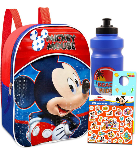 Mickey Mouse Mini Mochila Para Niños Pequeños - Paquete Con 