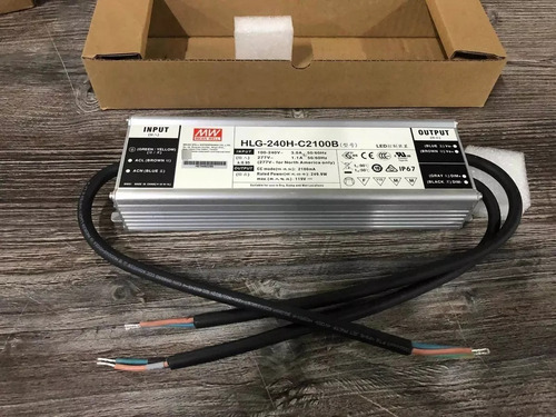 Fonte Driver Led Mean Well Hlg-240h-c2100b 119vdc 2.1a
