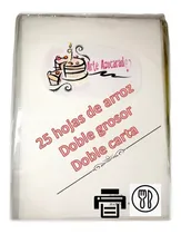 Comprar 25 Hojas Arroz Oblea Doble Grosor Doble Carta Comestible A3