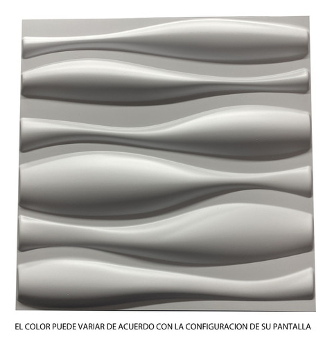 Panel Decorativo 3d Pvc Interior Exterior Blanco 126