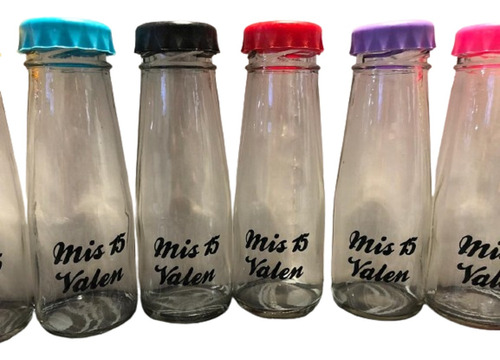 Botella Frasco Vidrio Personalizados 15 Años Souvenir