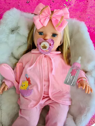 Boneca Bebê Reborn Real Brinquedo Menina