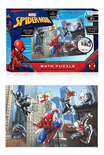 Rompecabezas Puzzle Spiderman Para El Baño O La Ducha