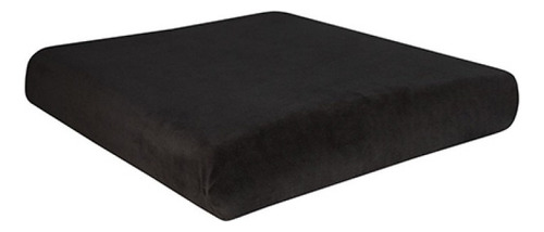 Almofada Quadrada Latex C/ Capa Confort Seat Perfetto Cor Preto Desenho do tecido Liso