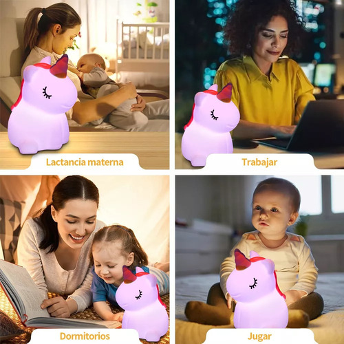 Lámpara De Noche Led De Silicona C/control Táctil Para Niños