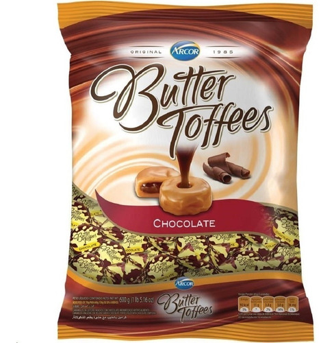 Kit 3 Pacotes Bala Butter Toffees Arcor 600g Cada - Atacado