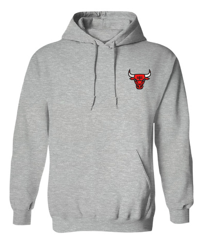 Sudadera Bordado Algodon Chicago Baloncesto Logo Bulls Rojo