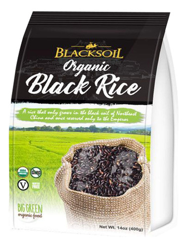 Big Green Blacksoil Arroz Negro Organico Sin Omg, Kosher/sin
