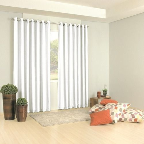 Kit 5 Cortinas Roma Branca 3,00x2,50 -economize Frete Grátis