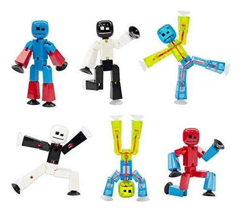Zing Stikbot Series 4 - Colour 6 Piece Posable Figure Set - 