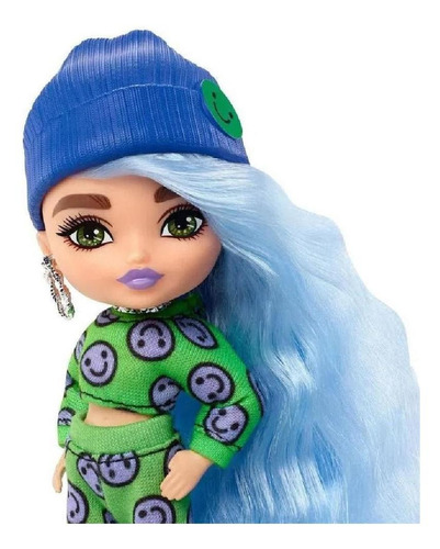 Boneca Barbie Extra Minis Conjunto Verde Com Emoji - Mattel
