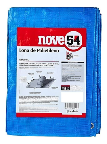 Lona De Polietileno Azul 6 X 4 Metros 100 Micra Nove54