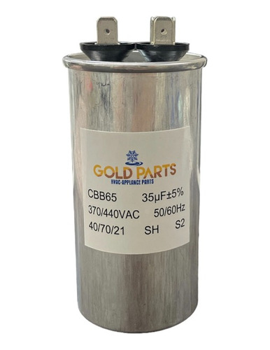 Capacitor Redondo 35 Uf 370/440 Vac Marca Gold Parts