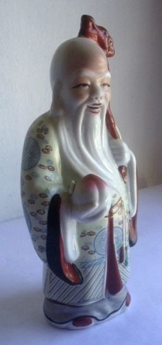 Antigua Figura En Porcelana Dios Oriental De Sabiduría!ofert
