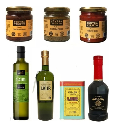 Combo Laur Premium Aceites + Pastas X 3 + Aceto Millan 