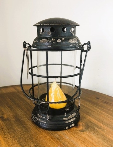 Lanterna Lampião Rustica De Ferro - 24,5cm
