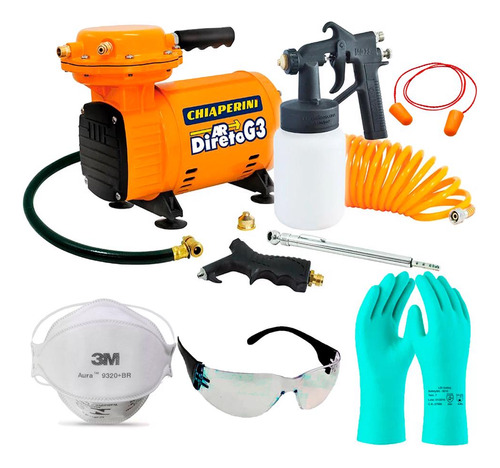 Compressor Ar Direto Bivolt G3 1/3hp Chiaperini + Kit