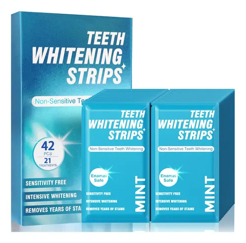 Tiras Blanqueadoras De Dientes Para Blanco Sensible: Kit De