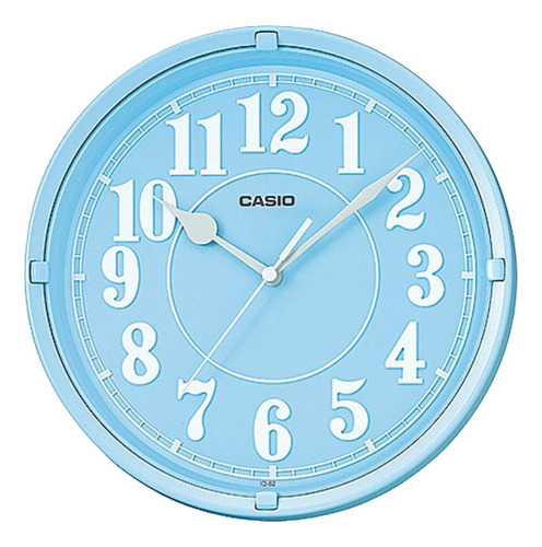Iq-62 Reloj De Pared Casio En Diferentes Colores / Color De La Estructura Celeste Color Del Fondo Celeste