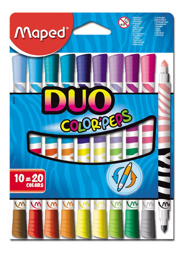 Marcador Maped 847010 Color Peps Duo X 10