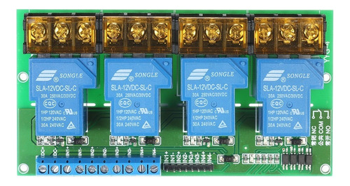 Módulo Optoacoplador De Relé Dc 12v 30a De 4 Canales