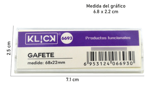 10 Gafetes De Plástico Personalizables Broche Alfiler 6693