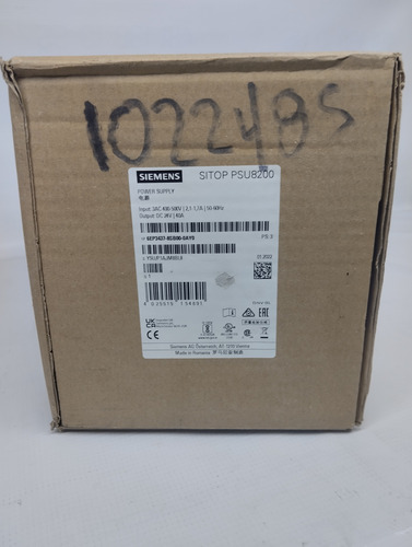 Fuente De Poder 500v 3ac 24v 40a Siemens 6ep3437-8sb00-0ay0 (Usado)