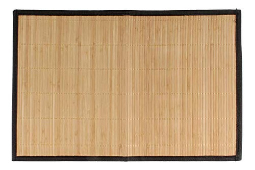 Bamboomn Bamboo Slats Placemat With Fabric Border - Solid Co