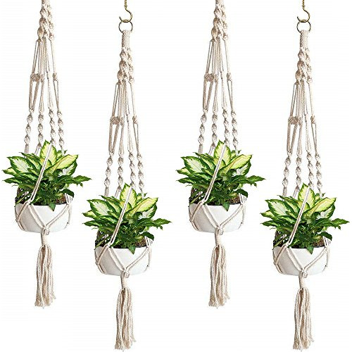 Colgador De Plantas De Macramé [paquete De 4] Plantas ...