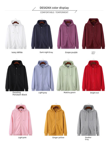 Sudadera Casual De Algodón Con Cremallera Y Capucha Para Hom