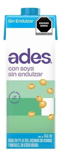 2 Pzas Alimento Líquido Ades De Soya Reducido En Azúcar Sabo