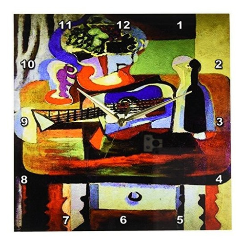 Reloj De Pared Con Cuadro De Picasso, 3d, 33 Cm.