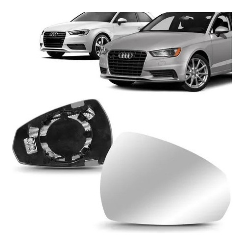 Lente Do Espelho Retrovisor Audi A3 2017 Com Desembaçador