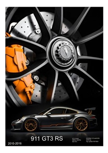 Póster Decorativo Porsche 911 Gt3 Rs 30x20cm