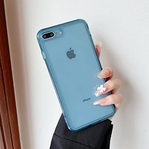 Funda Para iPhone 7 Plus/8 Plus Azul Silicon Suave