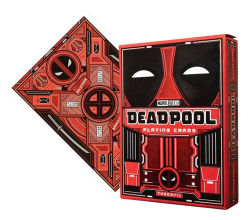 Baraja Cartas Naipes Deadpool Colección Theory11 Reverso Rojo Idioma Inglés Personaje Deadpoll