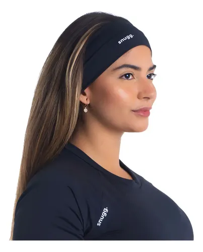 Faixa De Cabelo Elástica Headband Esportiva Proteção Uv50+ Cor Pr...
