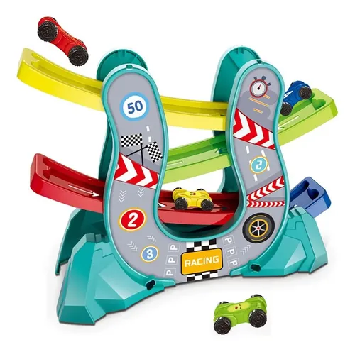 Coches De Juguete Con Luces LED Parpadeantes – 3 Unidades Para Pistas De Carreras, Juego Educativo Y Sensorial Para Niños