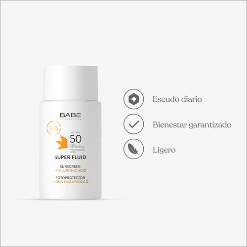 Protector Solar Babé Super Fluid Invisible Spf 50 - 50ml
