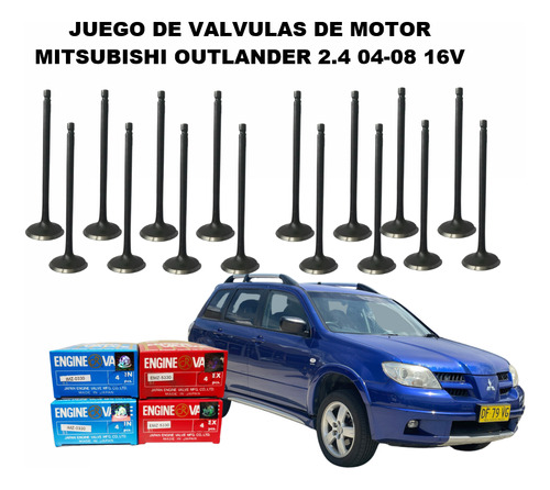 Juego De Valvulas De Motor Mitsubishi Outlander 2.4 04-08 16