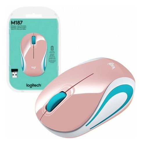 Mouse Mini Logitech M187 Rosa Inalabrico