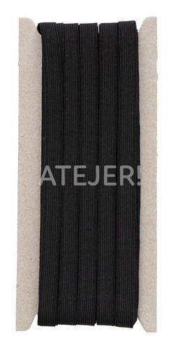 Imagen 6 de 8 de Elástico Liso Marca Bentley Art 22 De 10mm X 25 Metros Negro