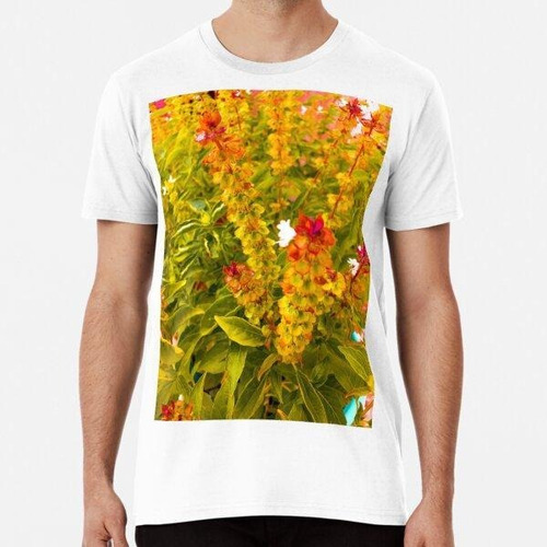 Remera Orange And Red Flower Hot Weather Desert  Algodon Pre