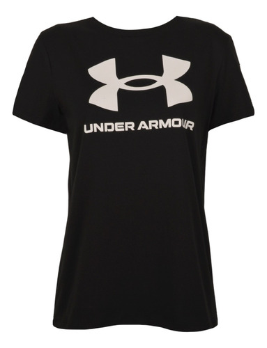 Remera Manga Corta Under Armour Mujer 1382580-001/neg