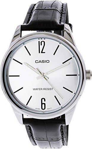 Casio Mtpv005l7b Mens Analogico Estandar Banda De Cuero Negr