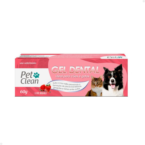 Pasta De Dente Creme Dental Gel Cães E Gatos Pet Clean 60g