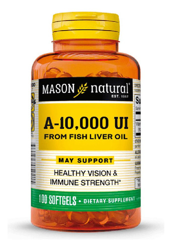 Vitamina A - Mason Natural X 100 Cápsulas