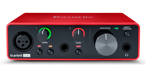 Placa De Sonido Usb Focusrite Scarlett Solo 3ra Generacion